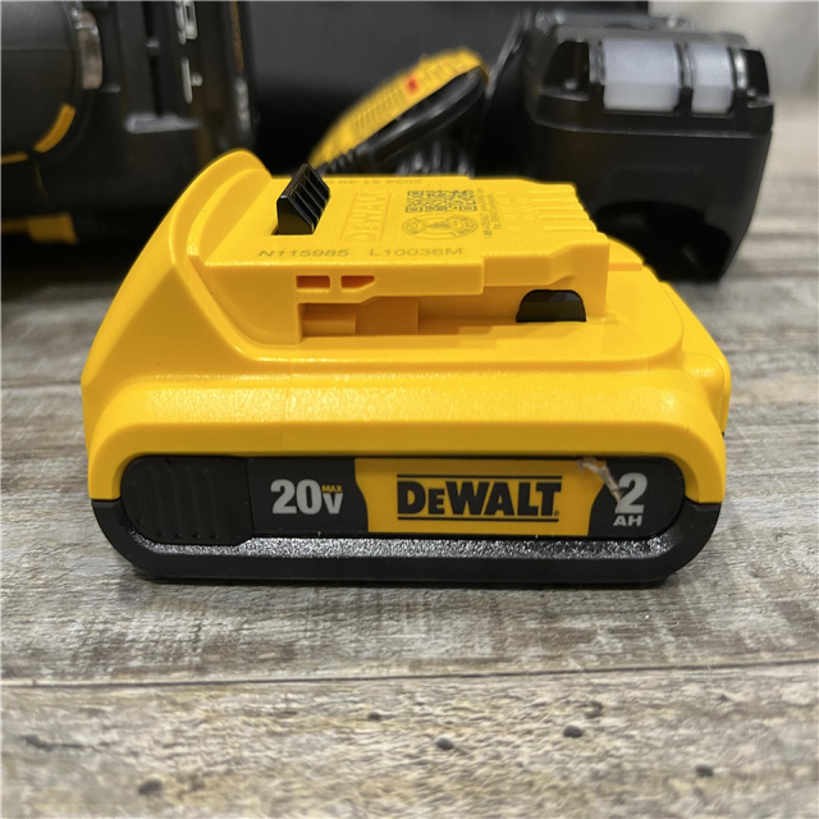 AS-IS DEWALT 20V MAX Lithium-Ion 15-Degree Electric Cordless Roofing Nailer Kit