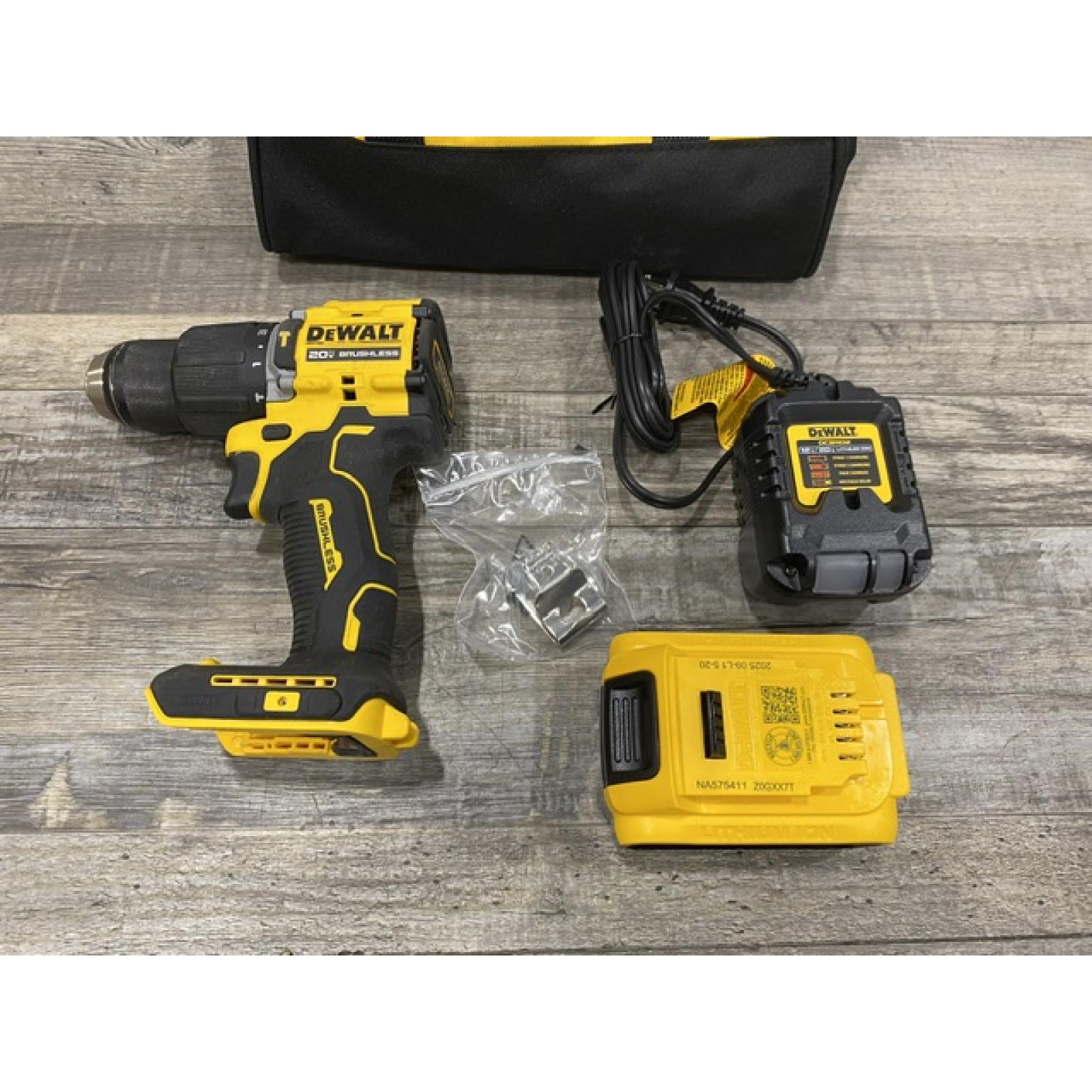 AS-IS DEWALT ATOMIC 20V Lithium-Ion Cordless 1/2 in. Hammer Drill Kit