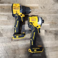 HOUSTON LOCATION - AS-IS Dewalt DCK225D2 20V MAX ATOMIC Brushless Compact Lithium-Ion 1/2 in. Cordless Drill Driver and 1/4 in. Impact Driver Combo Kit with 2 Batteries 2 Ah