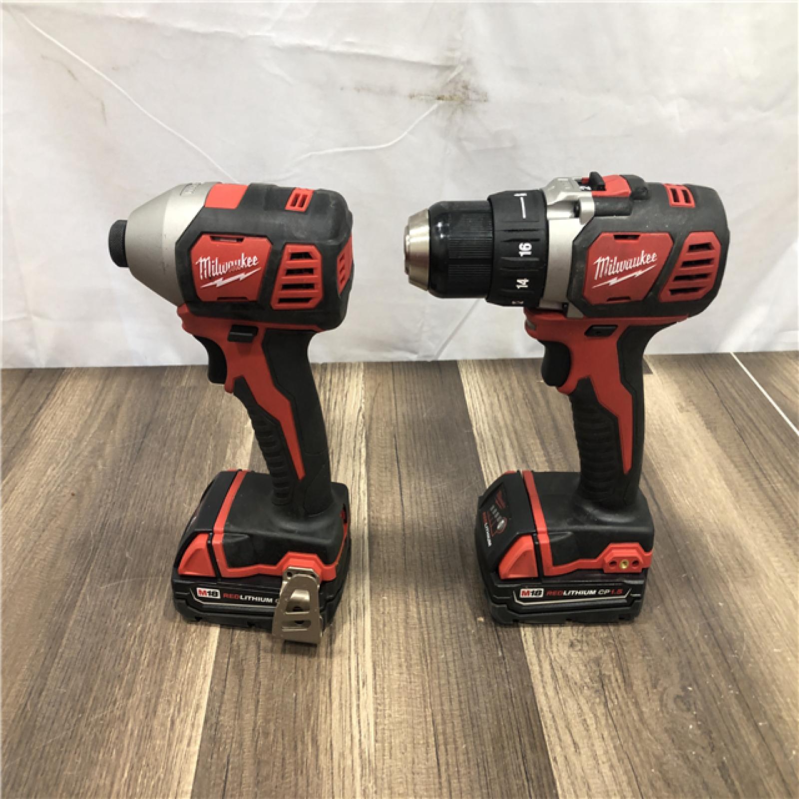 AS-IS Milwaukee 18V Lithium-Ion Cordless Drill Driver/Impact Driver Combo Kit