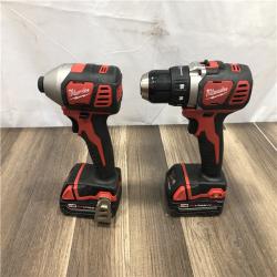 AS-IS Milwaukee 18V Lithium-Ion Cordless Drill Driver/Impact Driver Combo Kit