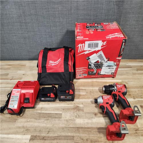 HOUSTON LOCATION - AS-IS Milwaukee 18-Volt Lithium-Ion Brushless Cordless Compact Hammer Drill/Impact Combo Kit