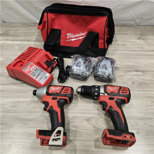 AS-IS Milwaukee 18V Cordless Brushed 2 Tool Drill/Driver and Impact Driver Kit