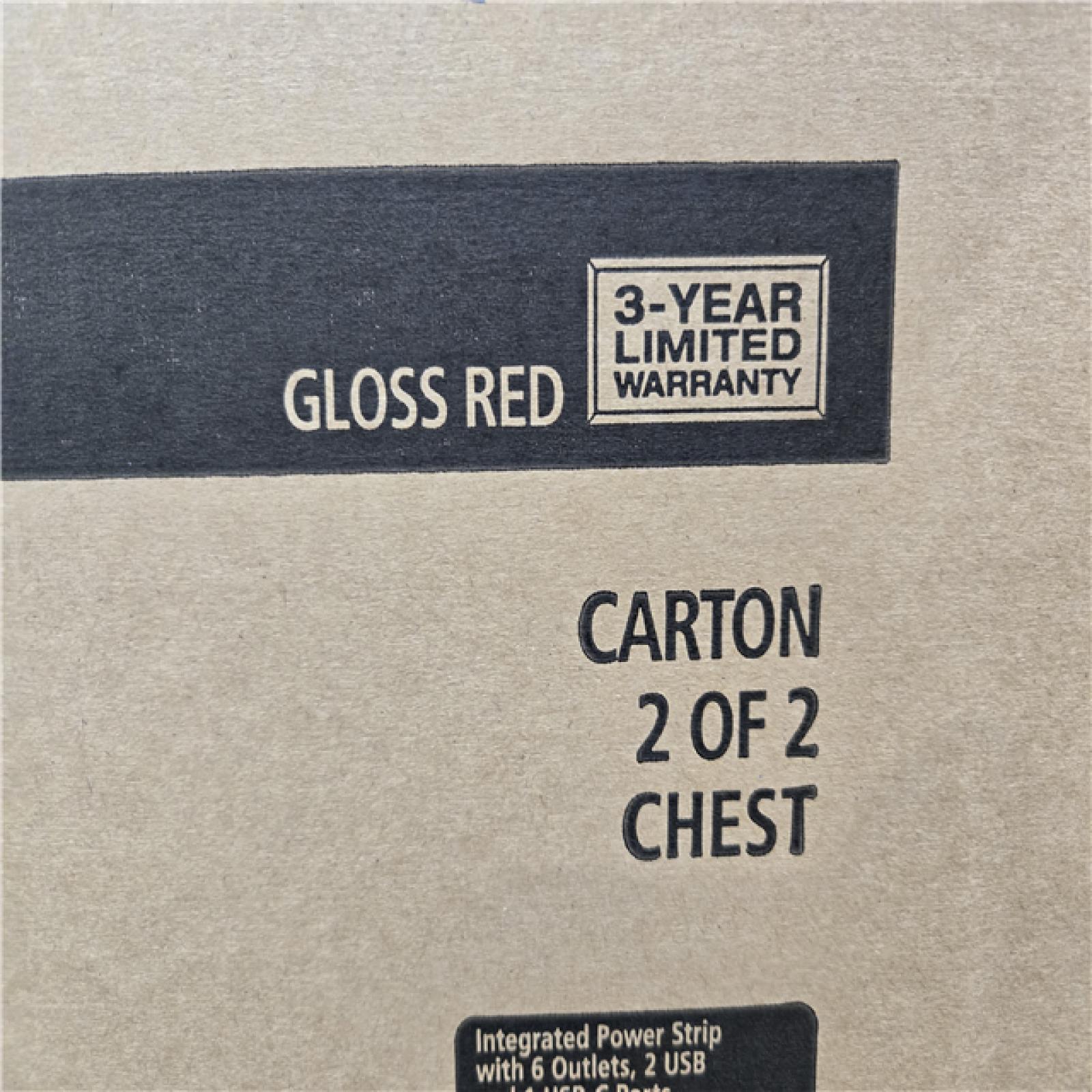 DALLAS LOCATION - HUSKY 42 in. 12-Drawer 24.5 in. Deep Tool Chest/Rolling Cab Set Gloss Red PALLET-(2 SETS)