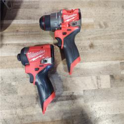 HOUSTON LOCATION - AS-IS Milwaukee FUEL 12-Volt Lithium-Ion Brushless Cordless Hammer Drill and Impact Driver Combo Kit