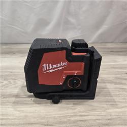 AS-IS MILWAUKEE 100 Ft. REDLITHIUM Lithium-Ion USB Green Rechargeable Cross Line Laser Level Kit
