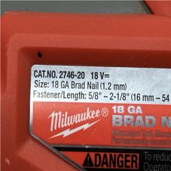 AS-IS Milwaukee FUEL 18-Volt Lithium-Ion Brushless Cordless Gen II 18-Gauge Brad Nailer (Tool-Only)