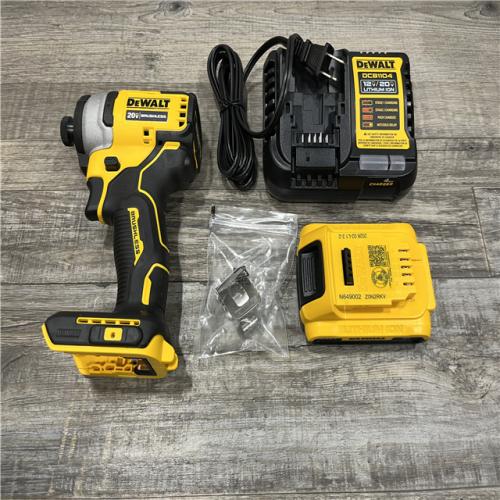AS-IS DEWALT Atomic 20V Max Lithium-Ion Brushless Cordless Compact 1/4 in. Impact Driver Kit