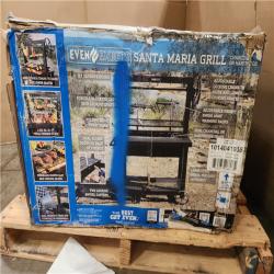 Phoenix NEW Even Embers 36 in. Santa Maria Charcoal and Wood Grill in Black with Cover Included