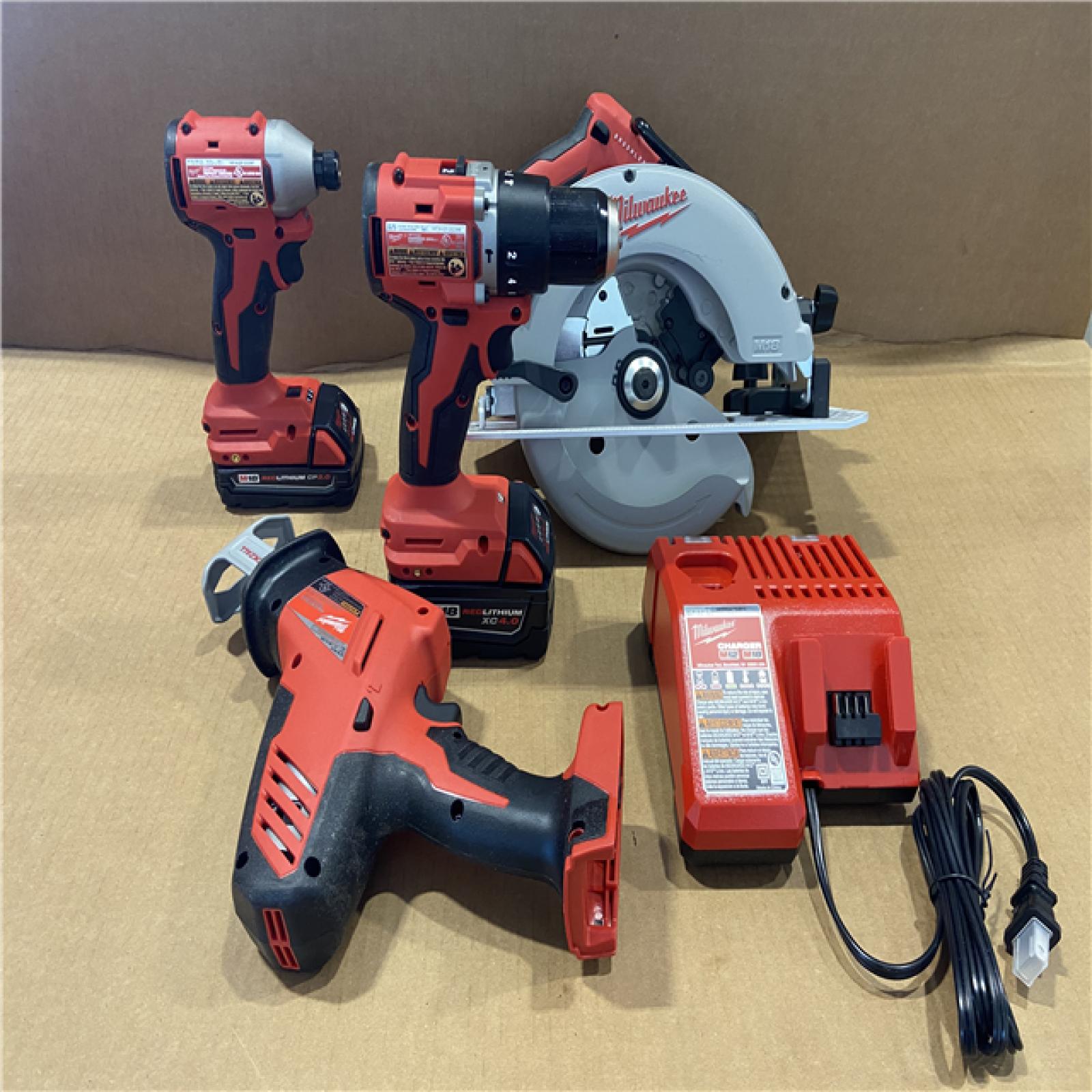 AS-IS Milwaukee M18 4-Tool Combo Kit