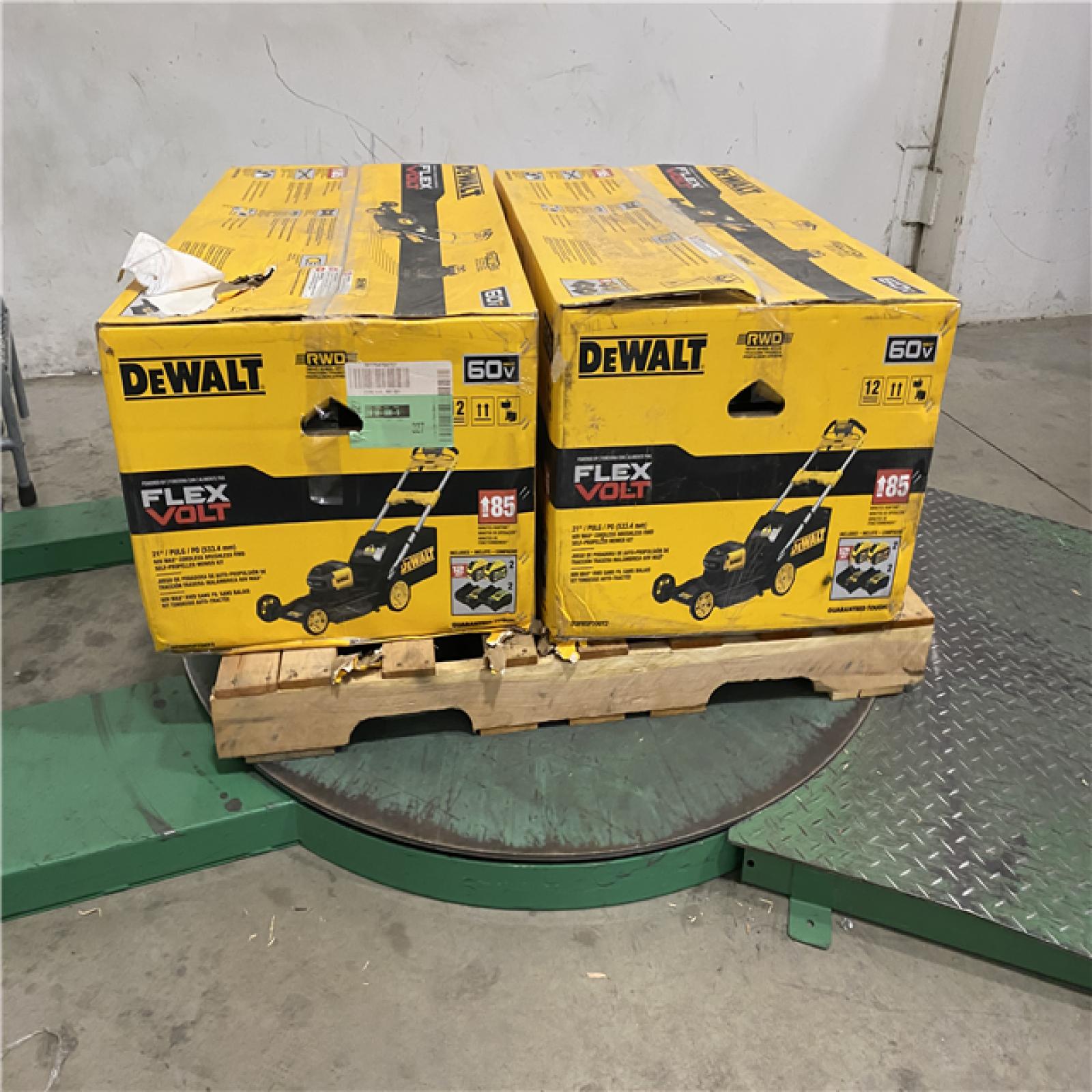 Dallas Location - NEW-DEWALT FLEXVOLT 2x60V MAX 21 in. Cordless Battery Lawn Mower Kit with (2) 12.0 Ah Batteries and Chargers(lot Of 2)