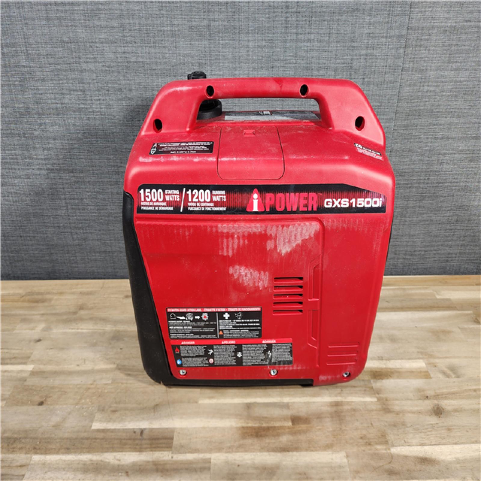 HOUSTON LOCATION - AS-IS 1500-Watt Recoil Start Gasoline Powered Ultra-Light Inverter Generator with 60cc OHV Engine and CO Sensor Shutdown