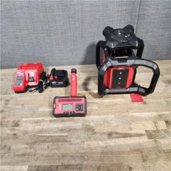 HOUSTON LOCATION - AS-IS M18 2000 Ft. Red Exterior Rotary Laser Level Kit with Receiver and Receiver Clamp