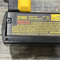 AS-IS DEWALT 20V MAX XR Lithium-Ion Cordless 18-Gauge Narrow Crown Stapler Kit