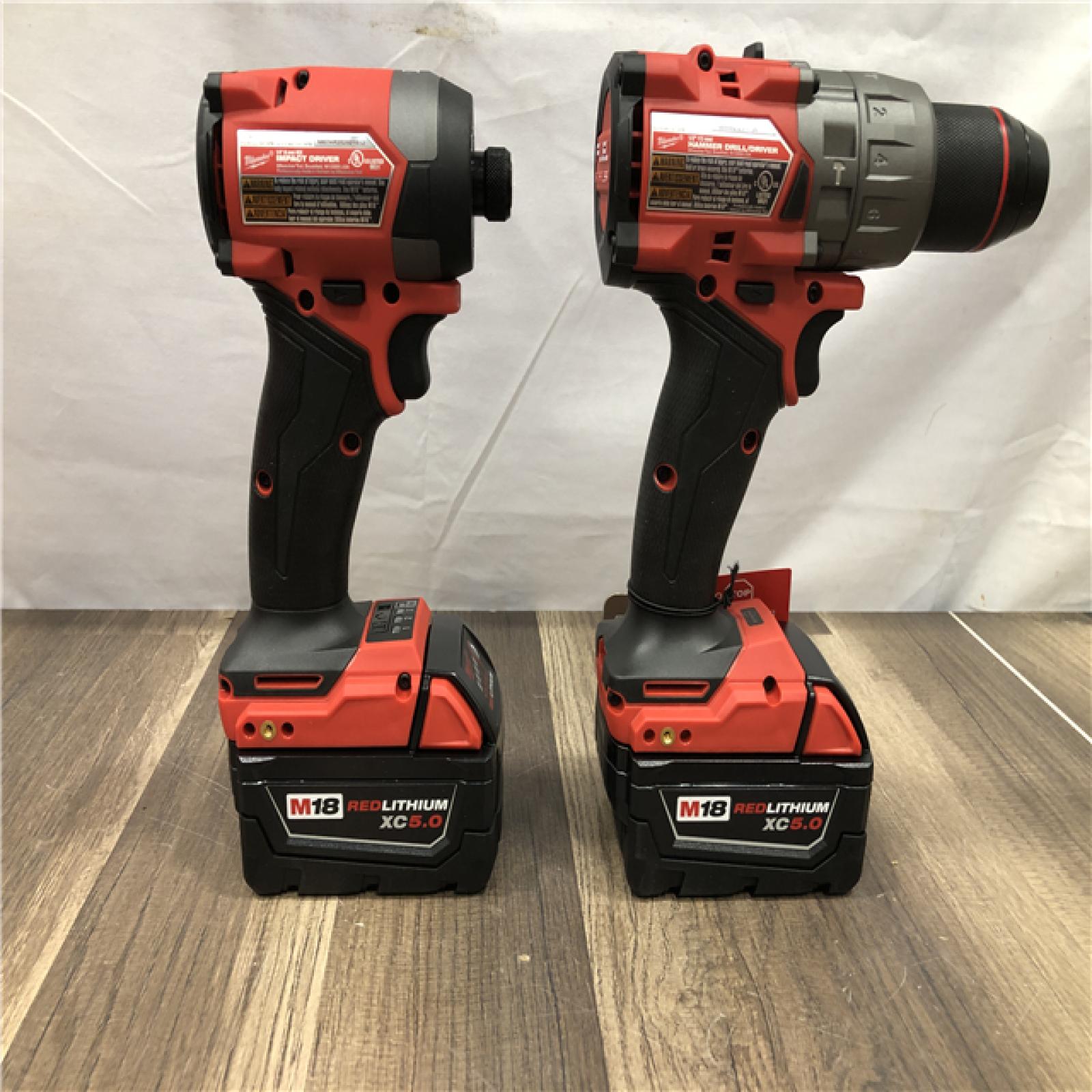 AS-IS Milwaukee FUEL 18V Lithium-Ion Brushless Cordless Hammer Drill and Impact Driver Combo Kit