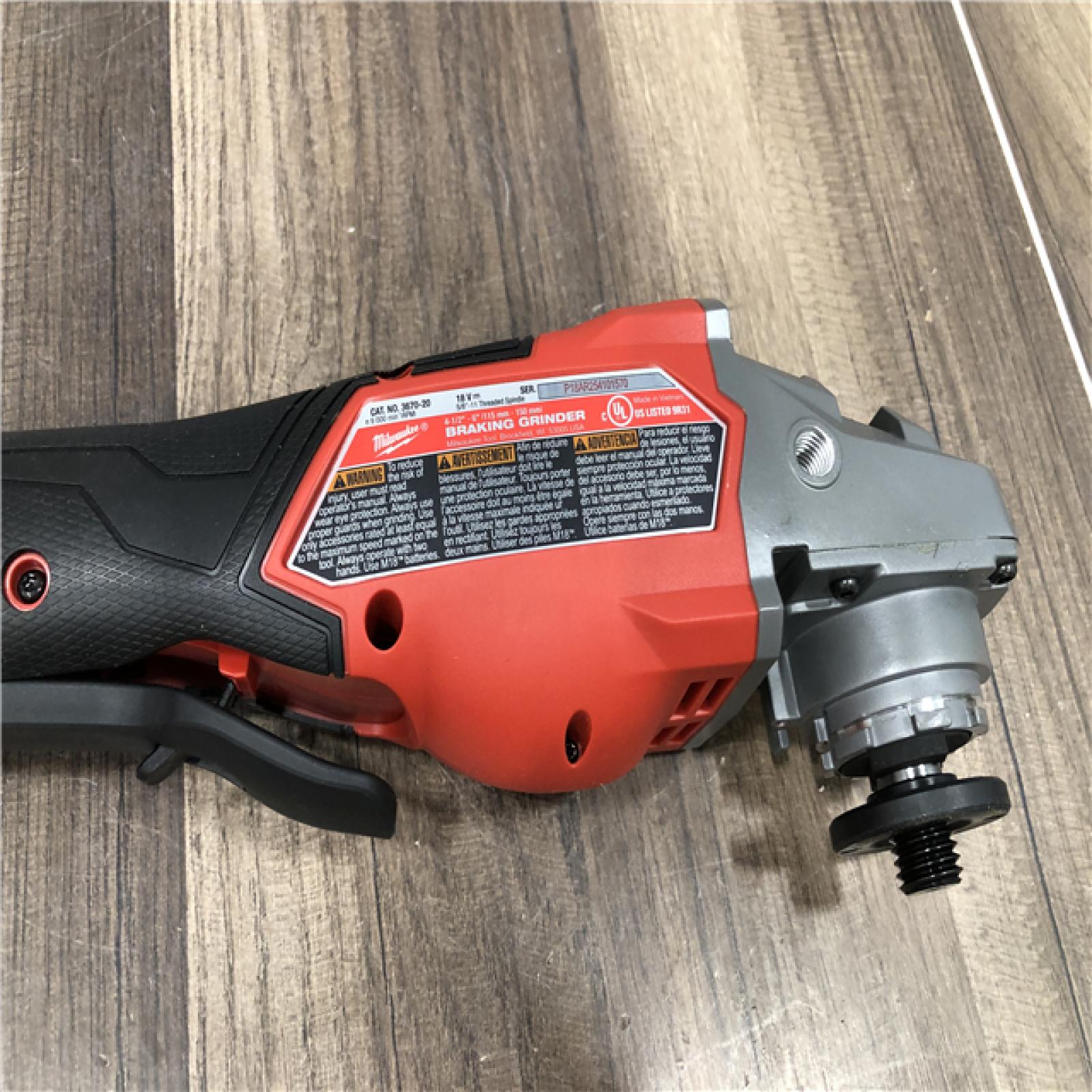 AS-IS Milwaukee FUEL 18-Volt Lithium-Ion Brushless Cordless 4-1/2 in./6 in. Braking Grinder with Paddle Switch (Tool-Only)