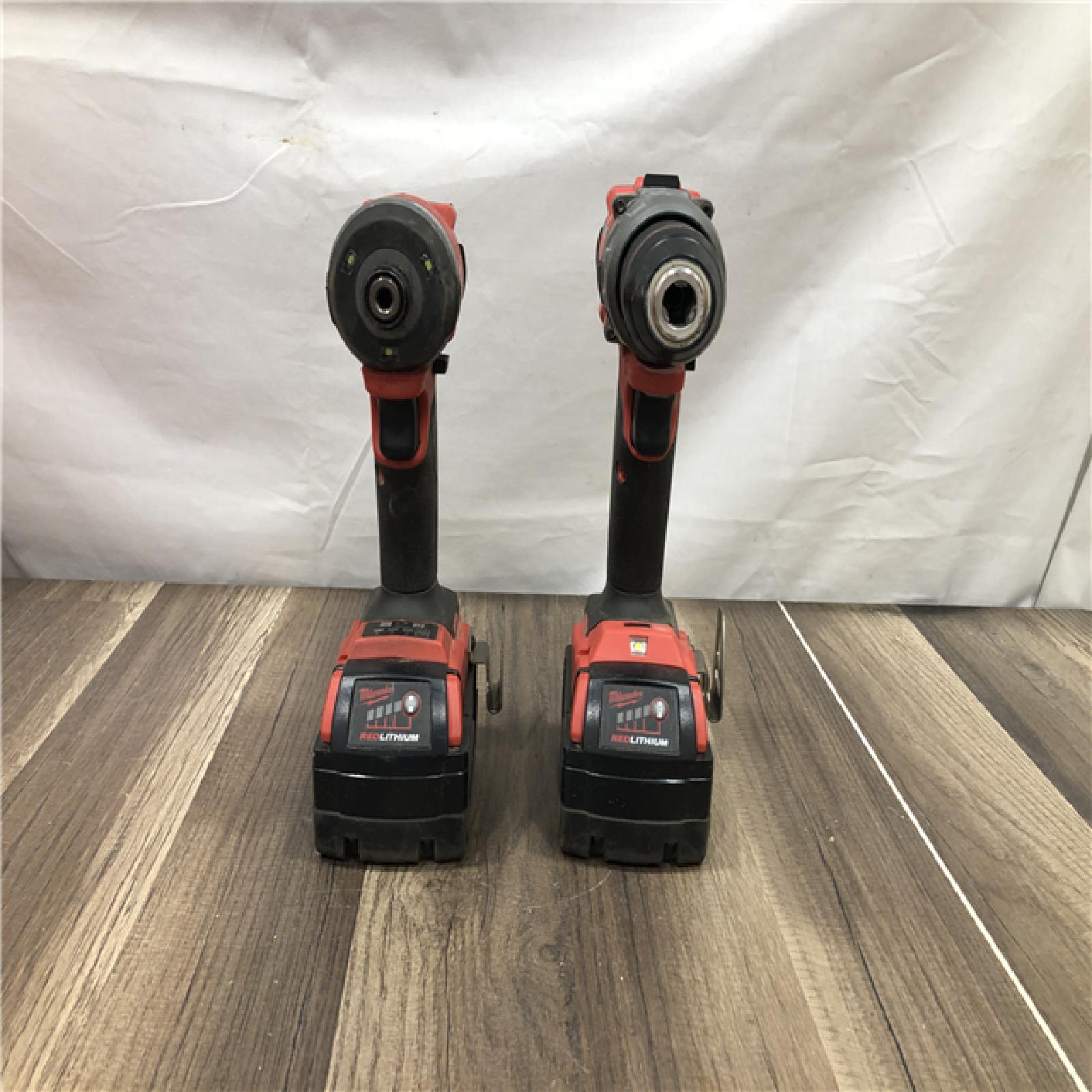 AS-IS Milwaukee FUEL 18V Lithium-Ion Brushless Cordless Hammer Drill and Impact Driver Combo Kit