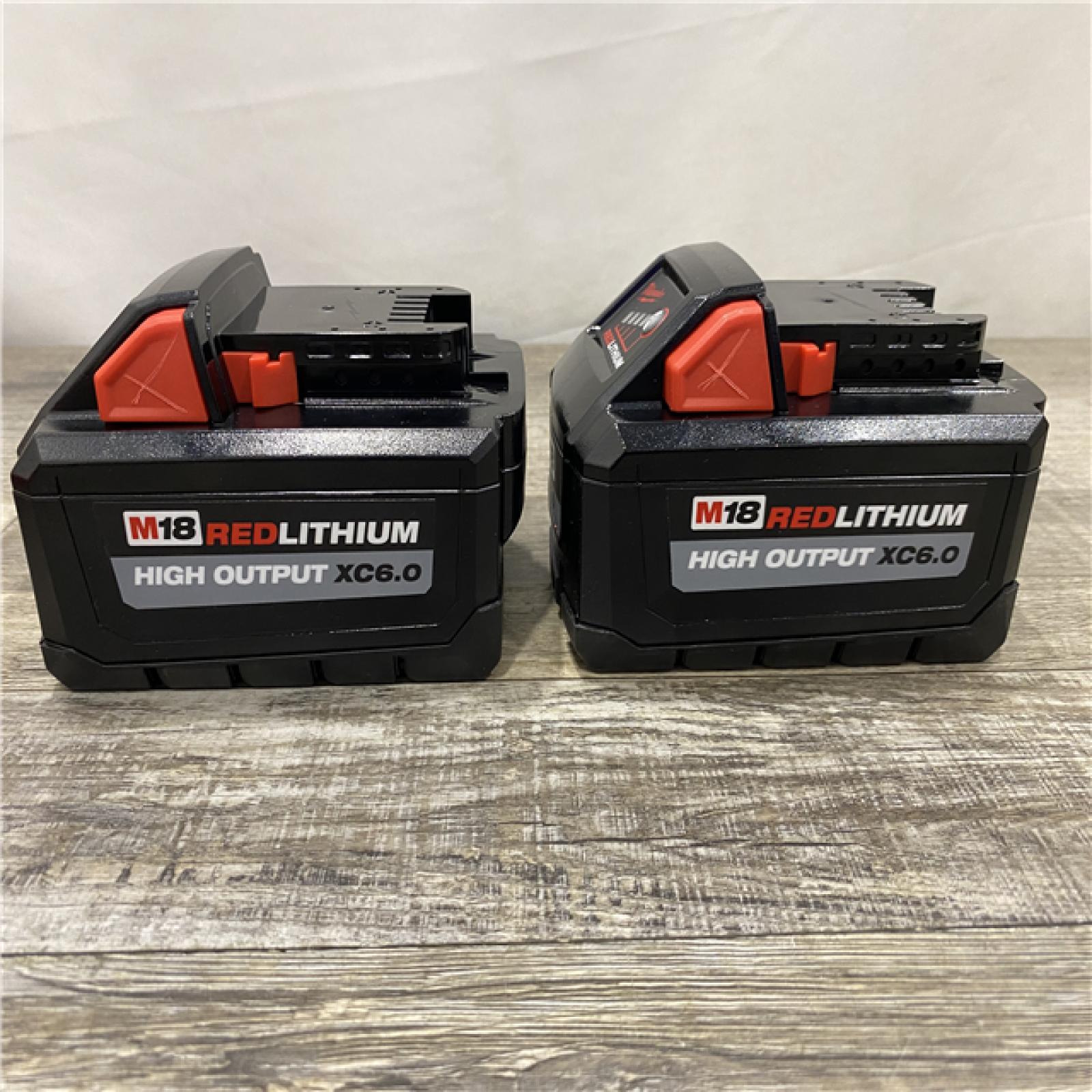 AS-IS Milwaukee 18-Volt Lithium-Ion High Output Battery Starter Kit with Two 6.0 Ah Battery and Charger
