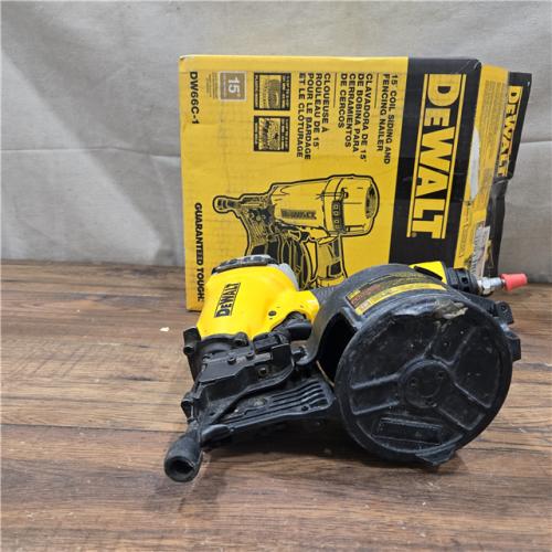 AS-IS DEWALT DW66C-1 2-1/2 Inch 15 Degree Coil Siding and Fencing Nailer