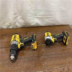 AS-IS DEWALT 20V MAX XR Hammer Drill and ATOMIC Impact Driver 2 Tool Cordless Combo Kit with (2) 4.0Ah Batteries, Charger, and Bag