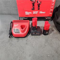 HOUSTON LOCATION - AS-IS Milwaukee 3497-22 12V Brushless Hammer Drill and Impact Driver Combo Kit