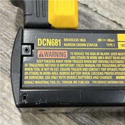 AS-IS DEWALT 20V MAX XR Lithium-Ion Cordless 18-Gauge Narrow Crown Stapler Kit