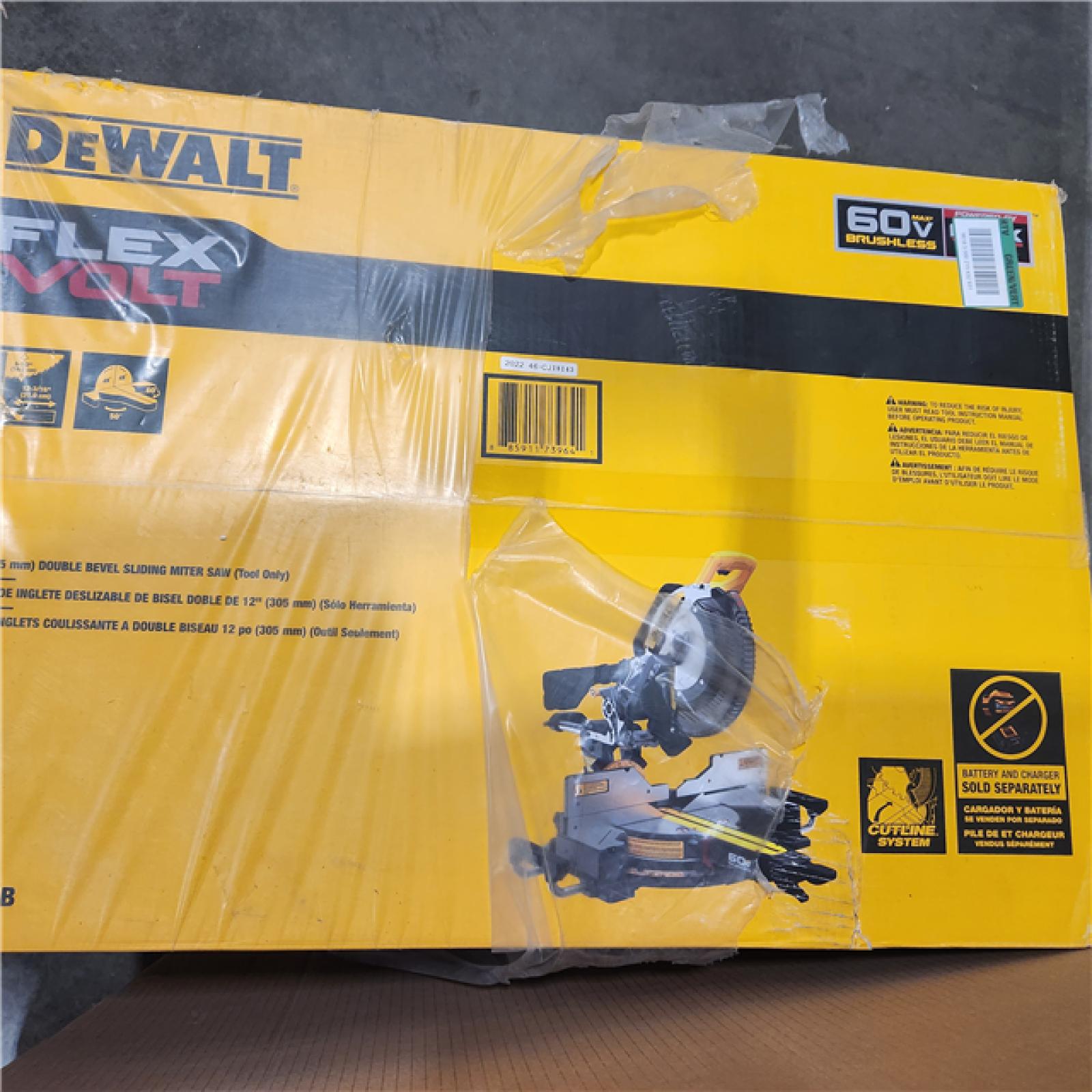 NEW-DEWALT 60V Lithium-Ion 12 in. Cordless Sliding Miter Saw (Tool Only)