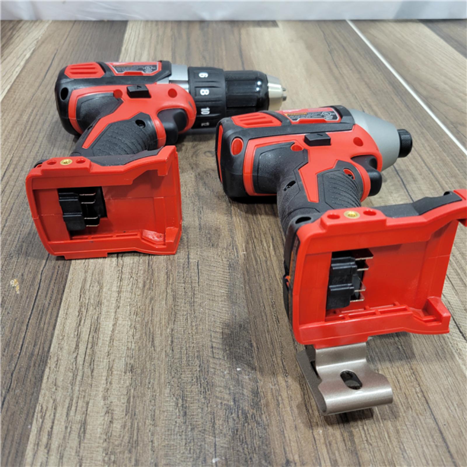 AS-IS Milwaukee M18 18V Cordless Brushed 2 Tool Drill/Driver and Impact Driver Kit
