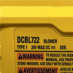 AS-IS DEWALT 20V MAX* XR Brushless Cordless Handheld Blower Kit