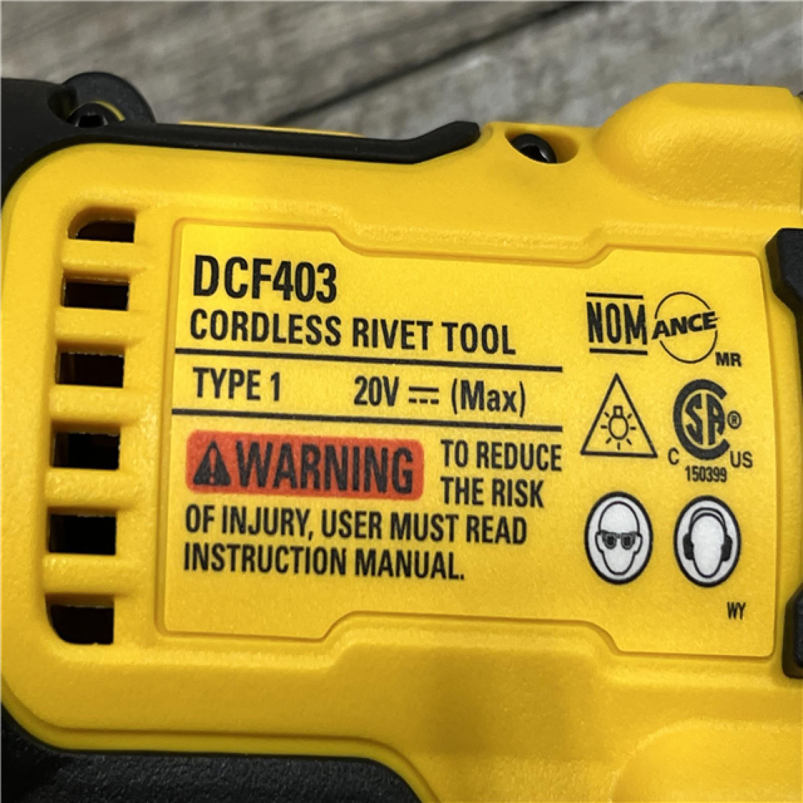 AS-IS DEWALT 20-Volt MAX Cordless 3/16 in. Rivet Tool (Tool-Only)