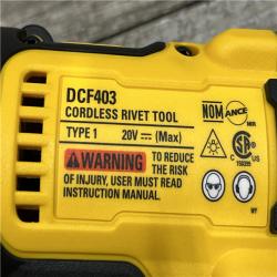 AS-IS DEWALT 20-Volt MAX Cordless 3/16 in. Rivet Tool (Tool-Only)