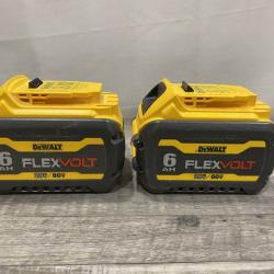 AS-IS DEWALT FLEXVOLT 20V/60V MAX Lithium-Ion 6.0Ah Battery Pack (2 Pack)