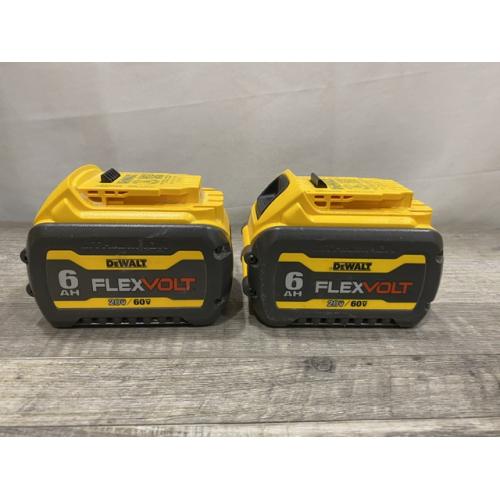 AS-IS DEWALT FLEXVOLT 20V/60V MAX Lithium-Ion 6.0Ah Battery Pack (2 Pack)