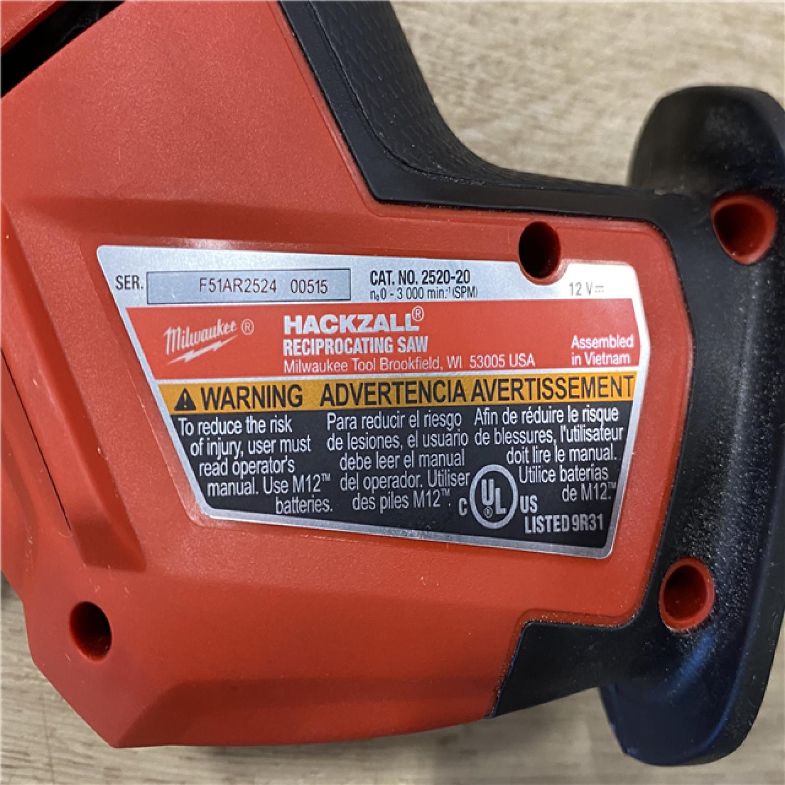 AS-IS Milwaukee FUEL 12V Lithium-Ion Brushless Cordless HACKZALL Reciprocating Saw Kit