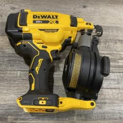 AS-IS DEWALT 20V MAX Lithium-Ion 15-Degree Electric Cordless Roofing Nailer Kit