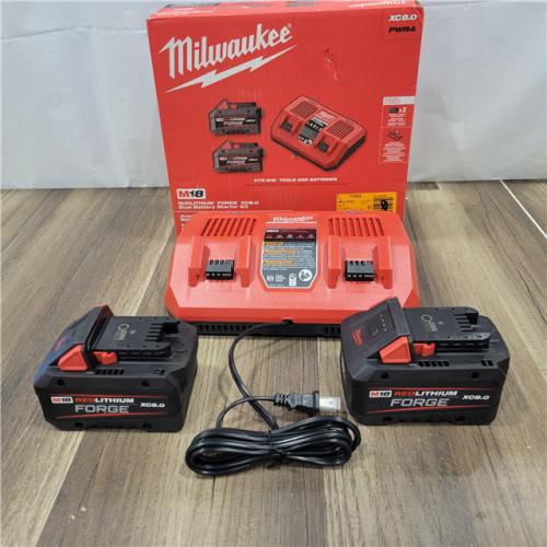 AS-IS Milwaukee   Kit with Two XC 8.0 Ah Battery and Dual Bay Rapid Charger