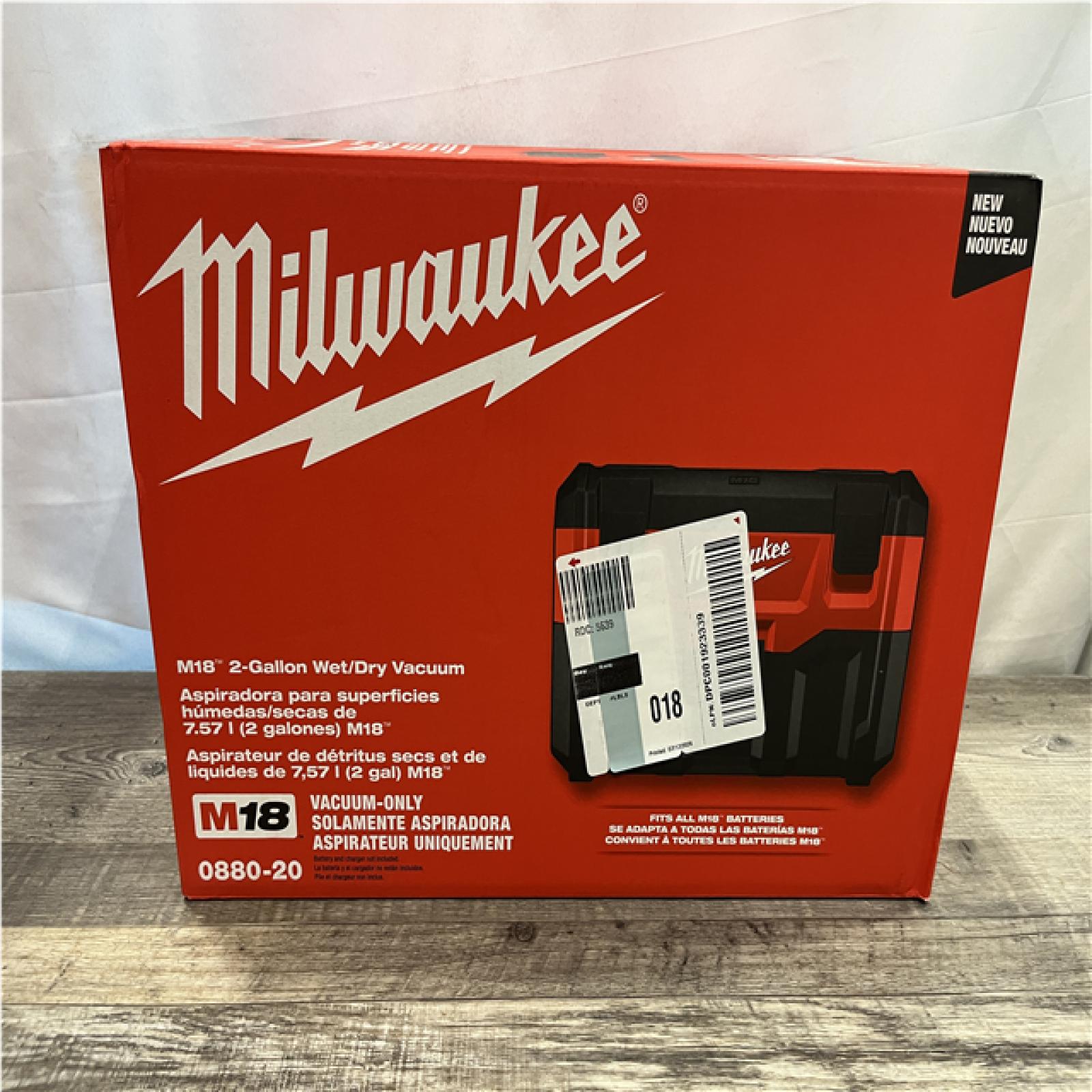 NEW - Milwaukee 18-Volt 2 Gal. Lithium-Ion Cordless Wet/Dry Vacuum (Vacuum-Only)