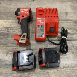 AS-IS Milwaukee FUEL 18V Lithium-Ion Brushless Cordless 1/4 in. Hex Impact Driver Kit