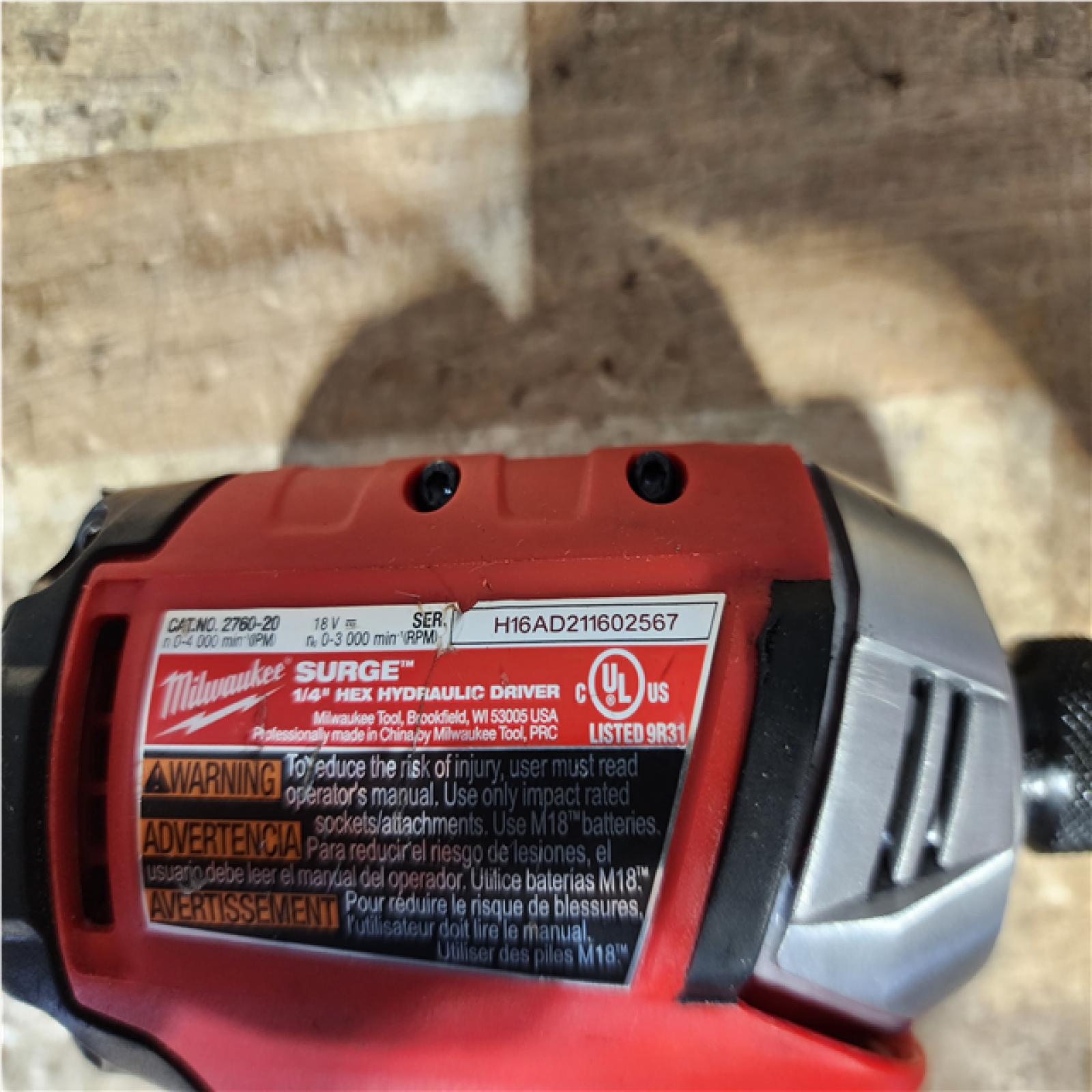 Houston Location AS-IS Milwaukee FUEL SURGE 18V Lithium-Ion Brushless Cordless 1/4 in. Hex Impact Driver (Tool-Only)