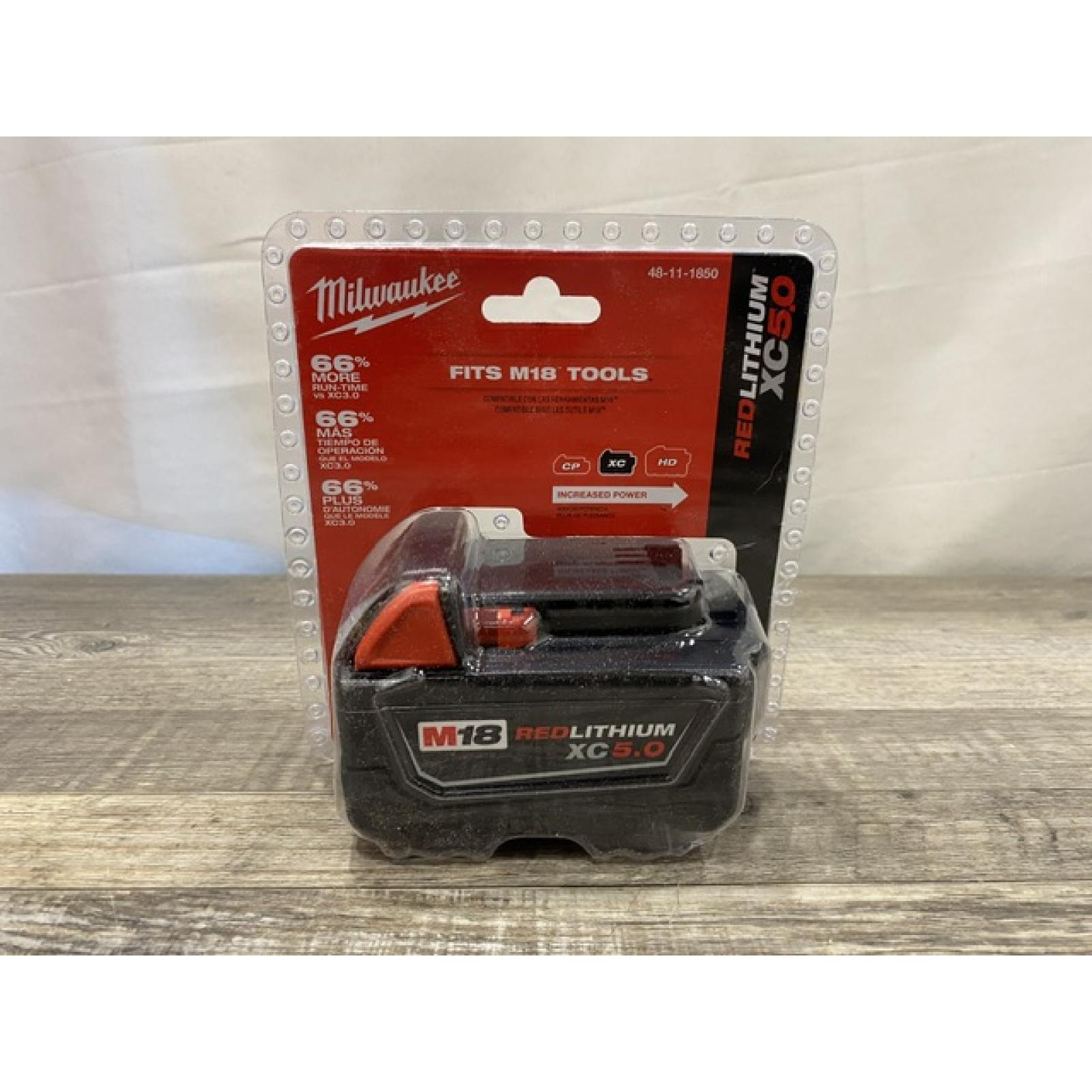 NEW - Milwaukee 18-Volt 5.0 Ah Lithium-Ion XC Extended Capacity Battery Pack
