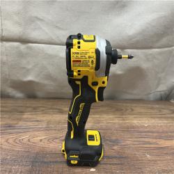 AS-IS DEWALT ATOMIC 20V MAX Lithium-Ion Cordless 1/4 in. Brushless Impact Driver Kit, 5 Ah Battery, Charger, and Bag