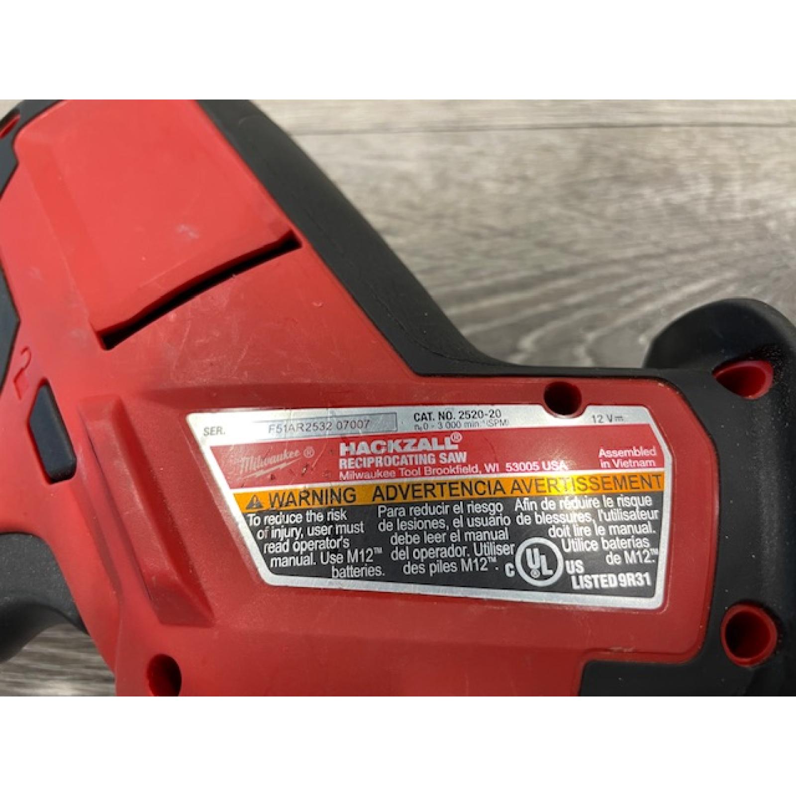 AS-IS Milwaukee FUEL 12V Lithium-Ion Brushless Cordless HACKZALL Reciprocating Saw (Tool-Only)