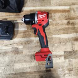 HOUSTON LOCATION - AS - IS Milwaukee 18V Lithium-Ion Brushless Cordless 1/2 in. Compact Drill/Driver with kit