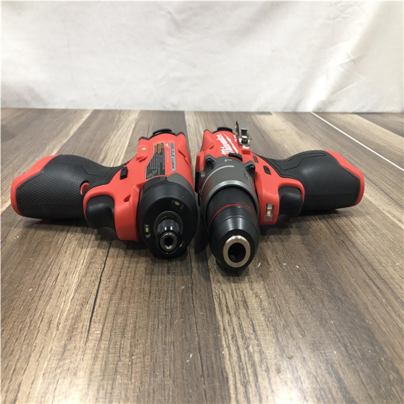AS-IS Milwaukee FUEL 12-Volt Lithium-Ion Brushless Cordless Hammer Drill and Impact Driver Combo Kit