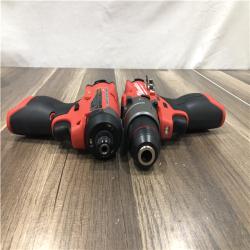 AS-IS Milwaukee FUEL 12-Volt Lithium-Ion Brushless Cordless Hammer Drill and Impact Driver Combo Kit
