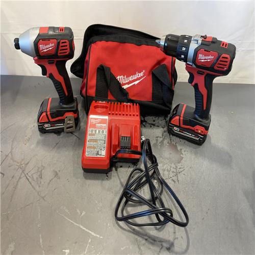 AS-IS - Milwaukee M18 18V Lithium-Ion Cordless Drill Driver/Impact Driver (2 Tool) Combo Kit