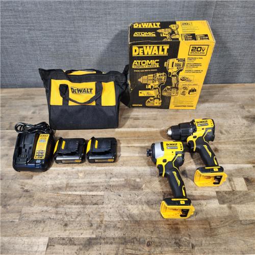 HOUSTON LOCATION - AS-IS (APPEARS LIKE NEW) DeWalt ATOMIC 20-Volt MAX Lithium-Ion Cordless Hammer Drill/Impact Combo Kit (2-Tool) with Charger and Bag