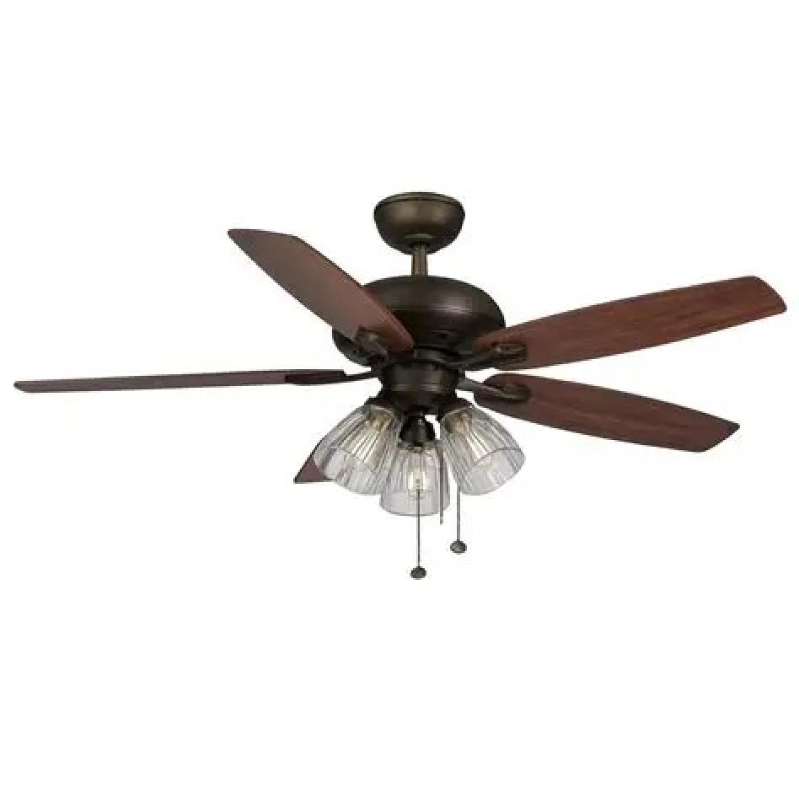 HOUSTON LOCATION - AS-IS HAMPTON BAY ROCKPORT 52 IN LED INDOOR CEILING FAN OIL-RUBBED BRONZE FINISH QTY - 13