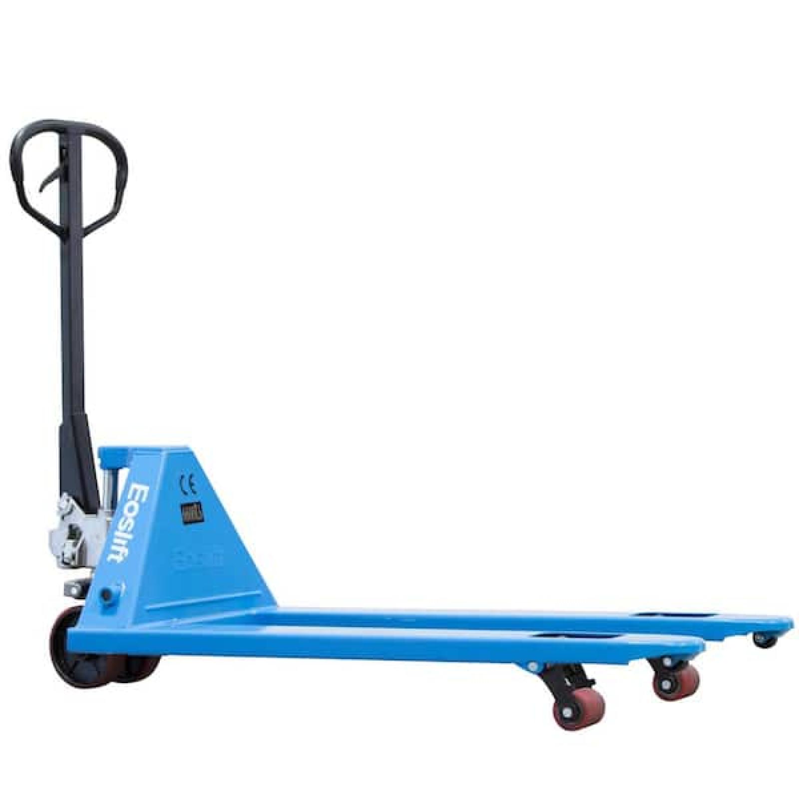Phoenix 2 NEW Eoslift Professional Grade M25 Manual Pallet Jack 5 500 lbs. 27 in. x 48 in. German Seal System with Polyurethane Wheels