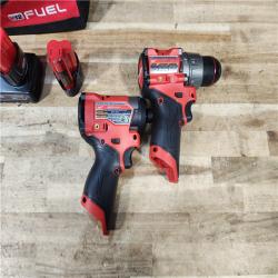 HOUSTON LOCATION - AS - IS Milwaukee FUEL 12-Volt Lithium-Ion Brushless Cordless Hammer Drill and Impact Driver Combo Kit